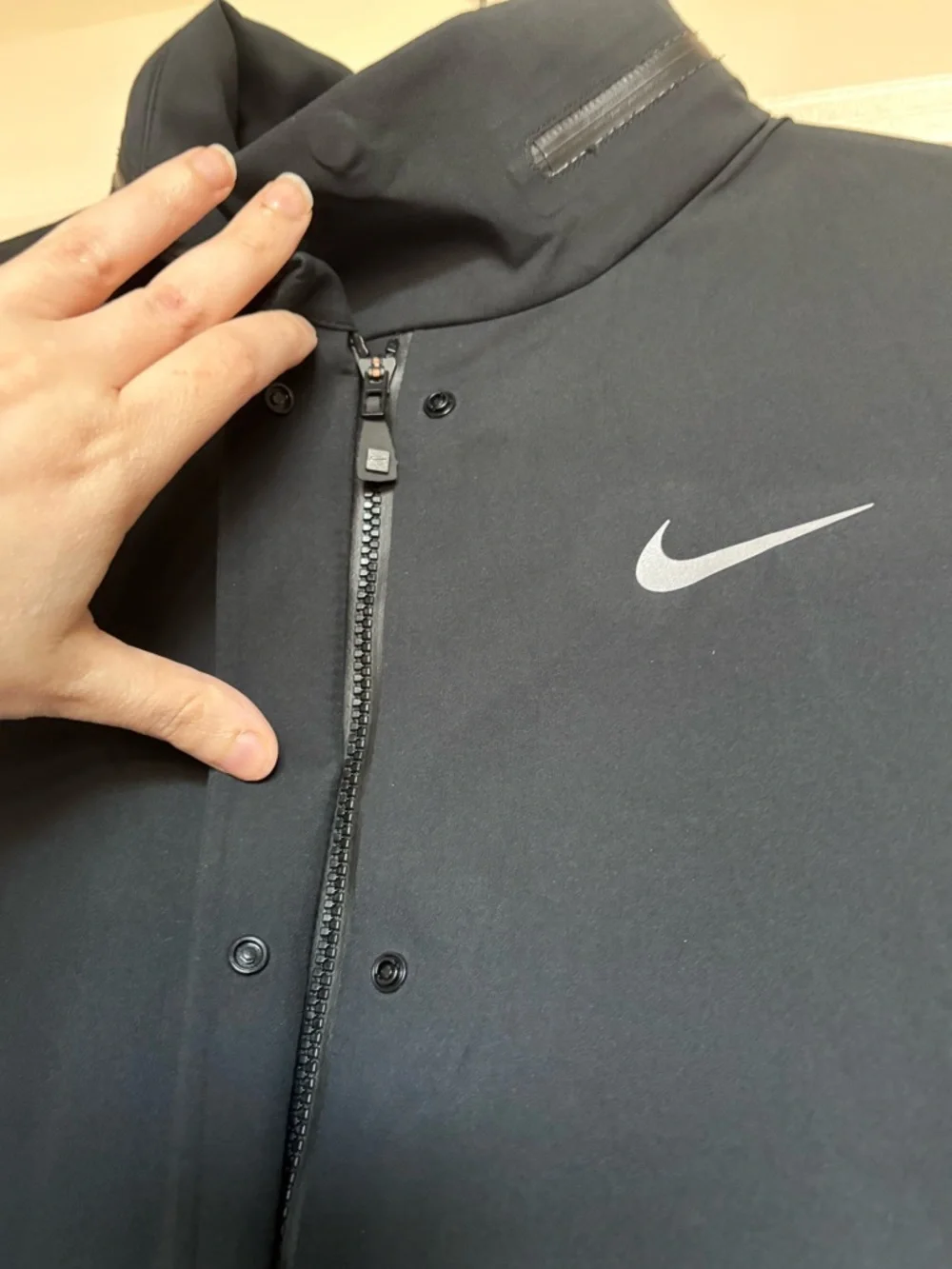 Nike Golf Women's Storm Fit Long Jacket with Stowable Hood Black Size Small